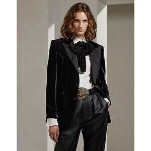 Ralph Lauren Collection Purple Label Black Velvet Tuxedo Jacket Formal 8 $3490